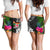 Fiji Women Shorts - Turtle Plumeria Banana Leaf Crest - Polynesian Pride