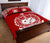 Samoa Quilt Bed Set - Samoa Coat Of Arms Red Curve Version - Polynesian Pride