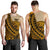 American Samoa Men Tank Top - Polynesian Wild Style Gold - Polynesian Pride