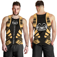 Marquesas Islands Men Tank Top - Polynesian Tattoo Gold - Polynesian Pride