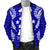 Kosrae Polynesian Men's Bomber Jacket Map Blue - Polynesian Pride