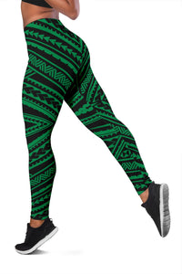 Polynesian Tatau Green Hawaii Women's Leggings AH - Polynesian Pride
