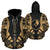 Yap All Over Custom Zip up Hoodie Gold Tattoo Style Unisex Black - Polynesian Pride