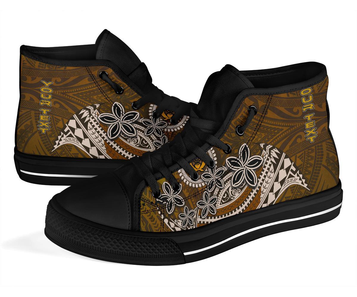 Pohnpei Custom Personalised High Top Shoes - Polynesian Boar Tusk - Polynesian Pride
