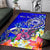 Samoa Custom Personalised Area Rug - Turtle Plumeria (Blue) - Polynesian Pride