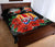 Tahiti Polynesian Quilt Bed Set - Hibiscus Coat of Arm Black - Polynesian Pride