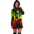 Tonga Polynesian Hoodie Dress Map Reggae - Polynesian Pride