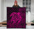 Hawaii Turtle Kanaka Map Hibiscus Poly Premium Quilt - Pink - Polynesian Pride