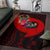 Pohnpei Area Rug - Polynesian Hook And Hibiscus (Red) - Polynesian Pride