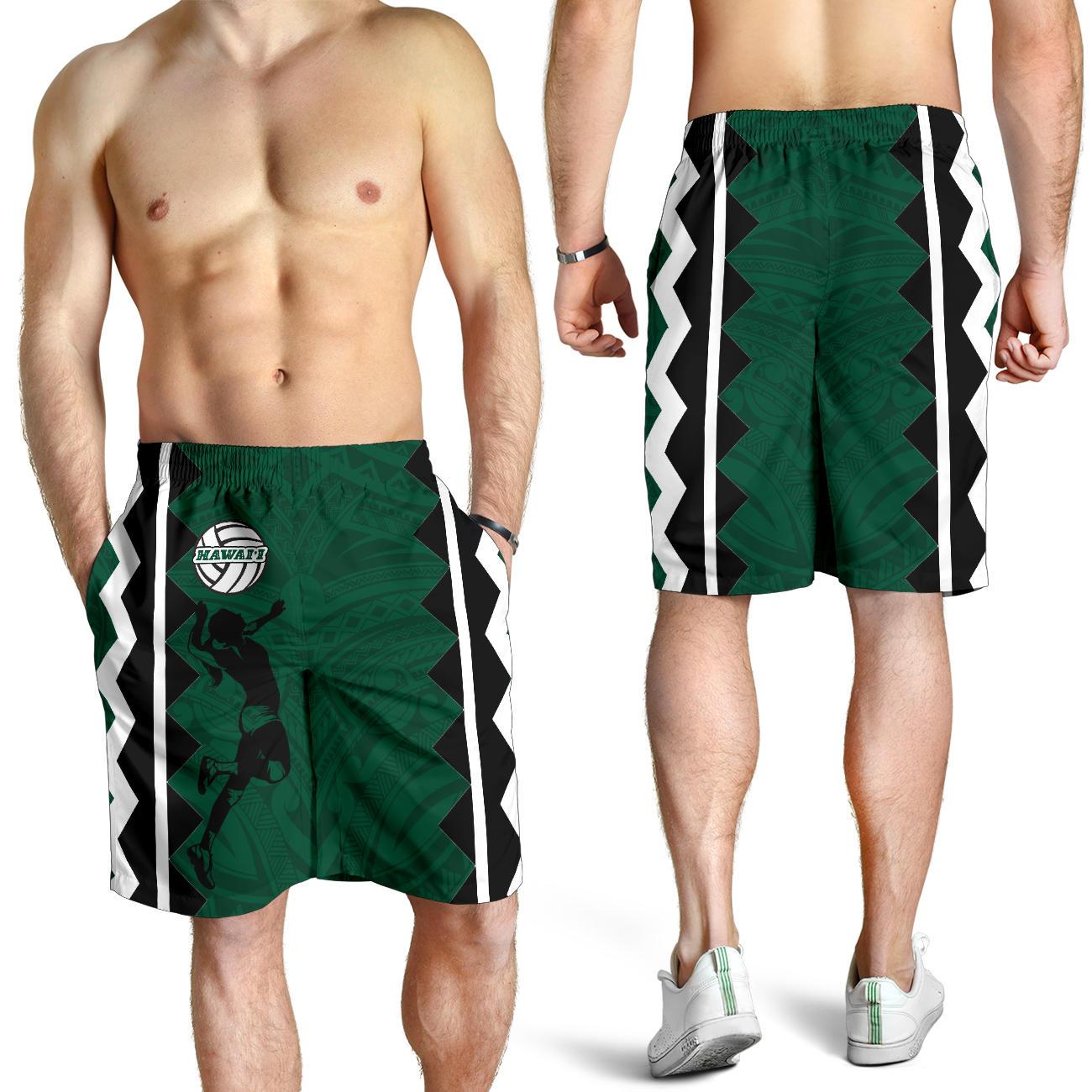 Polynesian Hawaii Volleyball Team Supporter - Men's Shorts Green - Polynesian Pride