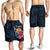 Tahiti Polynesian Men's Shorts - Tropical Flower Blue - Polynesian Pride