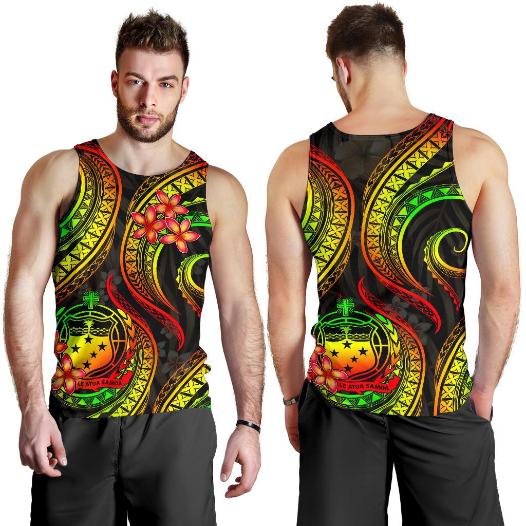 Samoa Polynesian Men Tank Top - Reggae Plumeria REGGAE - Polynesian Pride