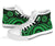 American Samoa High Top Shoes - Green Tentacle Turtle - Polynesian Pride