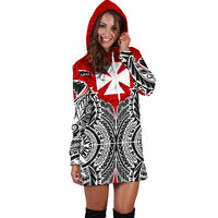 Wallis And Futuna Hoodie Dress - Wallis And Futuna Coat Of Arms Premium - Polynesian Pride