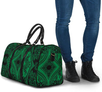 Polynesian Plumeria Mix Green Black Hawaii Travel Bag - Polynesian Pride