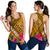 Hawaii Women's Racerback Tank - Kanaka Maoli With Hibiscus On Polynesian Patterns (YELLOW) - Polynesian Pride