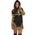 Palau Women's Hoodie Dress - Polynesian Gold Chief - Polynesian Pride