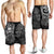 Samoa Polynesian Shorts (Men) - White Turtle Flowing - Polynesian Pride