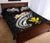 Hawaii Quilt Bed Set - Kanaka Maoli Polynesian Patterns Plumeria (Black) - Polynesian Pride