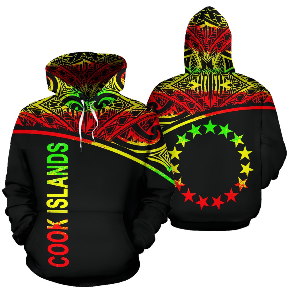 Cook Islands Polynesian Hoodie Curve Reggae Unisex Reggae - Polynesian Pride