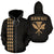 Polynesian Kakau Kanaka Maoli Map of Hawaii Zip Hoodie Gold Unisex Gold - Polynesian Pride