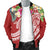 Guam Polynesian Men's Bomber Jacket - Summer Plumeria (Black) - Polynesian Pride