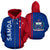 Samoa All Over Zip up Hoodie Polynesian Straight Version Unisex Blue - Polynesian Pride