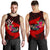 Kosrae Men's Tank Top - Polynesian Hook And Hibiscus (Red) - Polynesian Pride