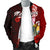 Nauru Polynesian Men's Bomber Jacket - Coat Of Arm With Hibiscus - Polynesian Pride