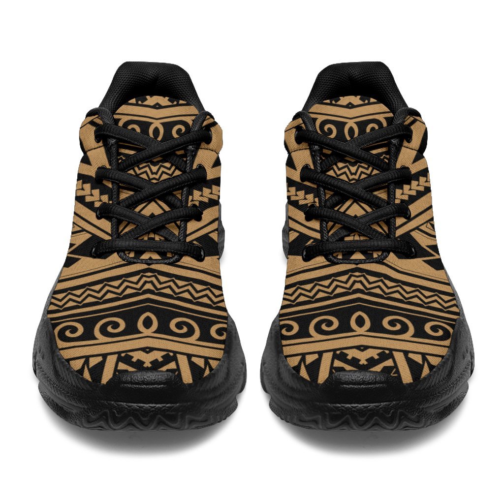 Polynesian Seamless Gold Chunky Sneakers - Polynesian Pride