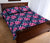 Hawaii Quilt Bed Set Tropical Flowers With Hummingbirds Palm Leaves AH - Polynesian Pride