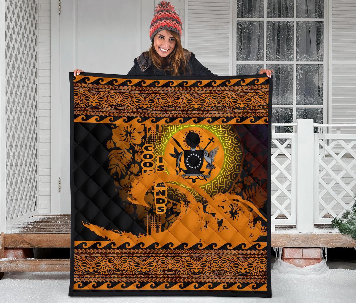 Cook Island Quilt Wave Gold Design - Polynesian Pride