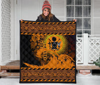 Cook Island Quilt Wave Gold Design - Polynesian Pride