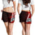 American Samoa Polynesian Women's Shorts - Coat Of Arm With Hibiscus Women Red - Polynesian Pride