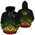 Hawaii All Over Zip up Hoodie Shaka Reggae Style Unisex Black - Polynesian Pride