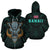 Polynesian Kamapuaa Flag of Hawaii Zip Hoodie Turquoise Hawaiian Mythology Style Unisex Turquoise - Polynesian Pride