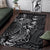 Guam Area Rugs Turtle Hibiscus Black - Polynesian Pride