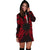 Nauru Polynesian Hoodie Dress Map Red - Polynesian Pride