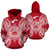 American Samoa Polynesian ll Over Hoodie Map Red White Unisex Red nd White - Polynesian Pride