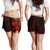 Tahiti Polynesian Women's Short - Plumeria Flowers And Waves Women Red - Polynesian Pride