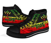Kosrae State High Top Shoes - Reggage Color Symmetry Style - Polynesian Pride
