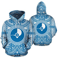 Yap ll Over Hoodie Yap Coat of rms Polynesian Flag Color - Polynesian Pride