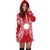 Marshall Islands Polynesian Hoodie Dress Map Red White - Polynesian Pride