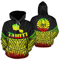 Tahiti Polynesian Hoodie Reggae Pride Map nd Seal Unisex Reggae - Polynesian Pride