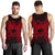 Samoa Polynesian Men Tank Top Map Red - Polynesian Pride