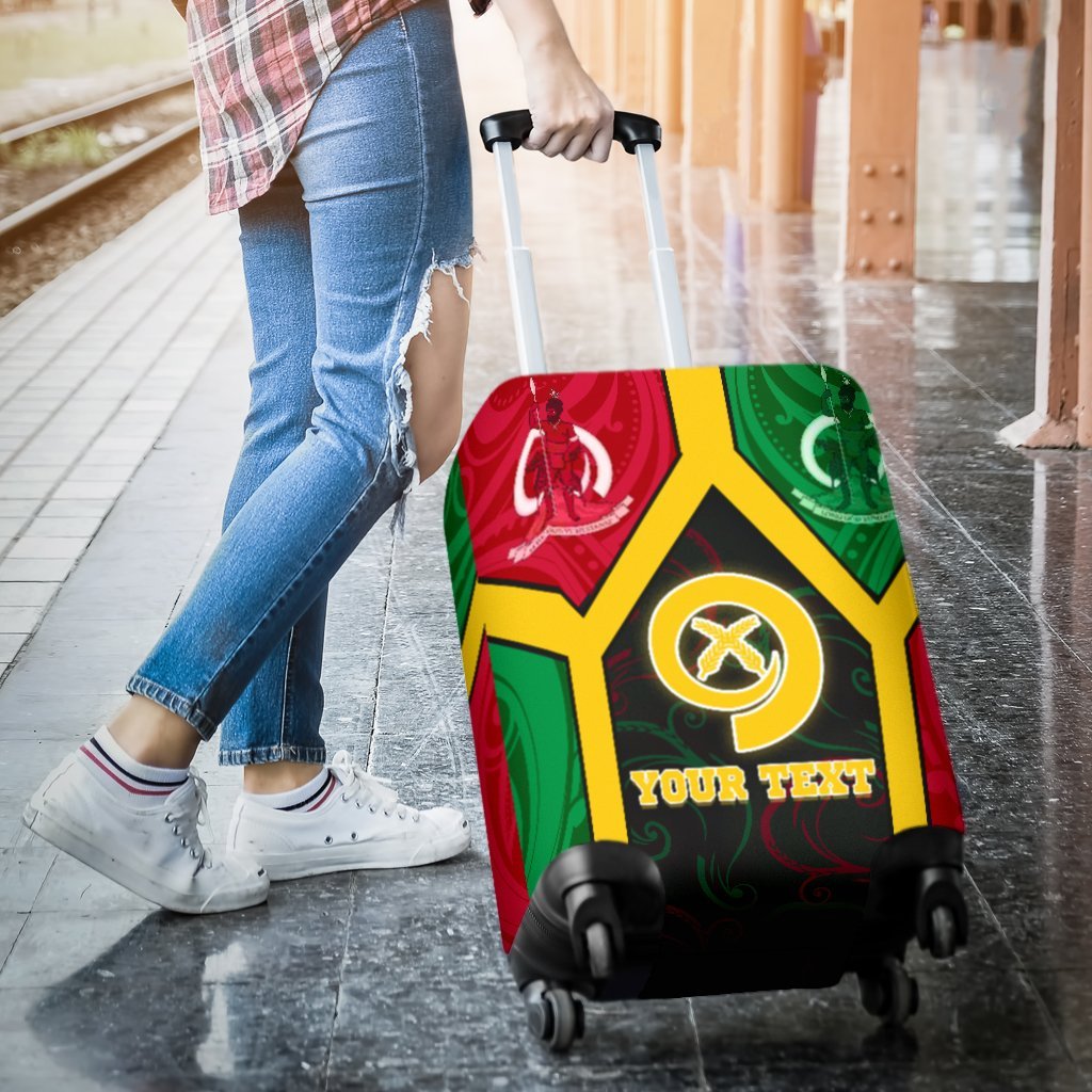 Polynesian Vanuatu Custom Personalised Luggage Covers - Vanuatu Flag and Coat Of Arms - Polynesian Pride