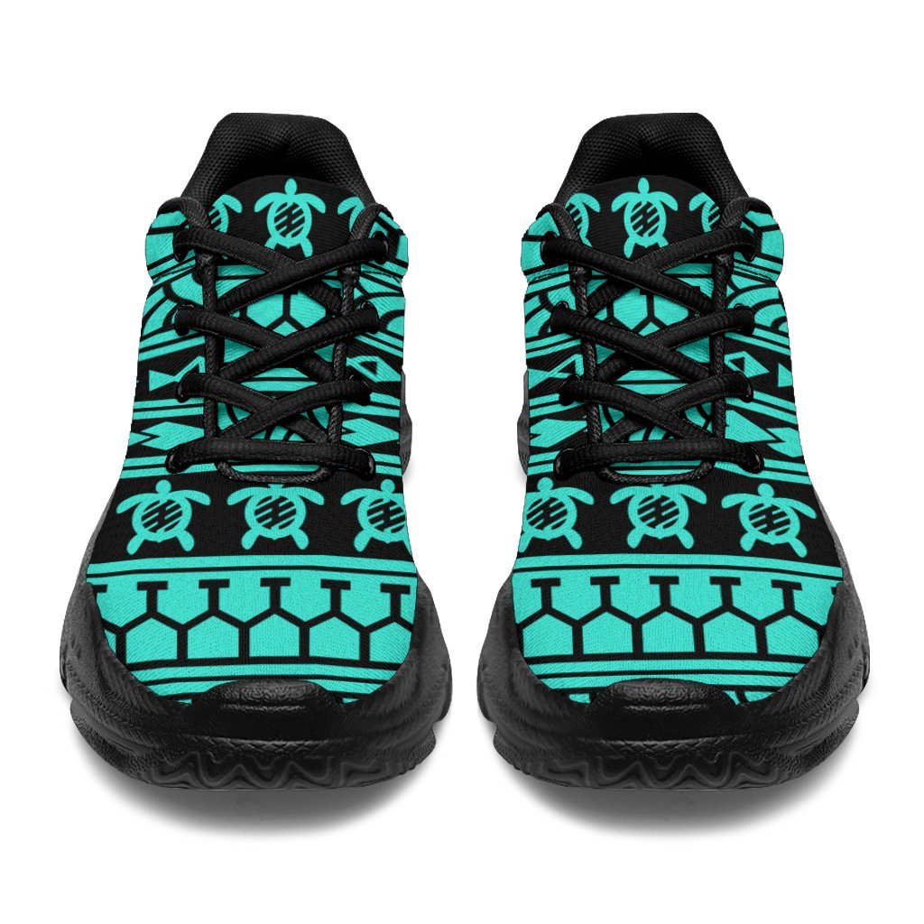 Polynesian tattoo tribal Turquoise Chunky Sneakers - Polynesian Pride
