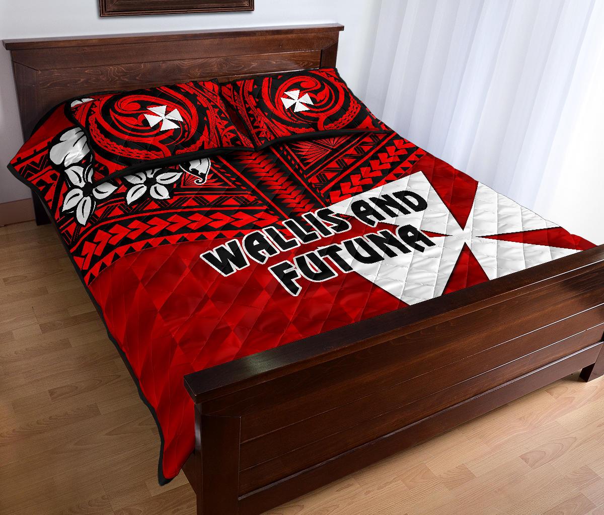 Wallis And Futuna Rugby Quilt Bed Set Sporty Vibes - Polynesian Pride