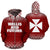 Wallis and Futuna All Over Zip up Hoodie Fog Red Style Unisex Red - Polynesian Pride