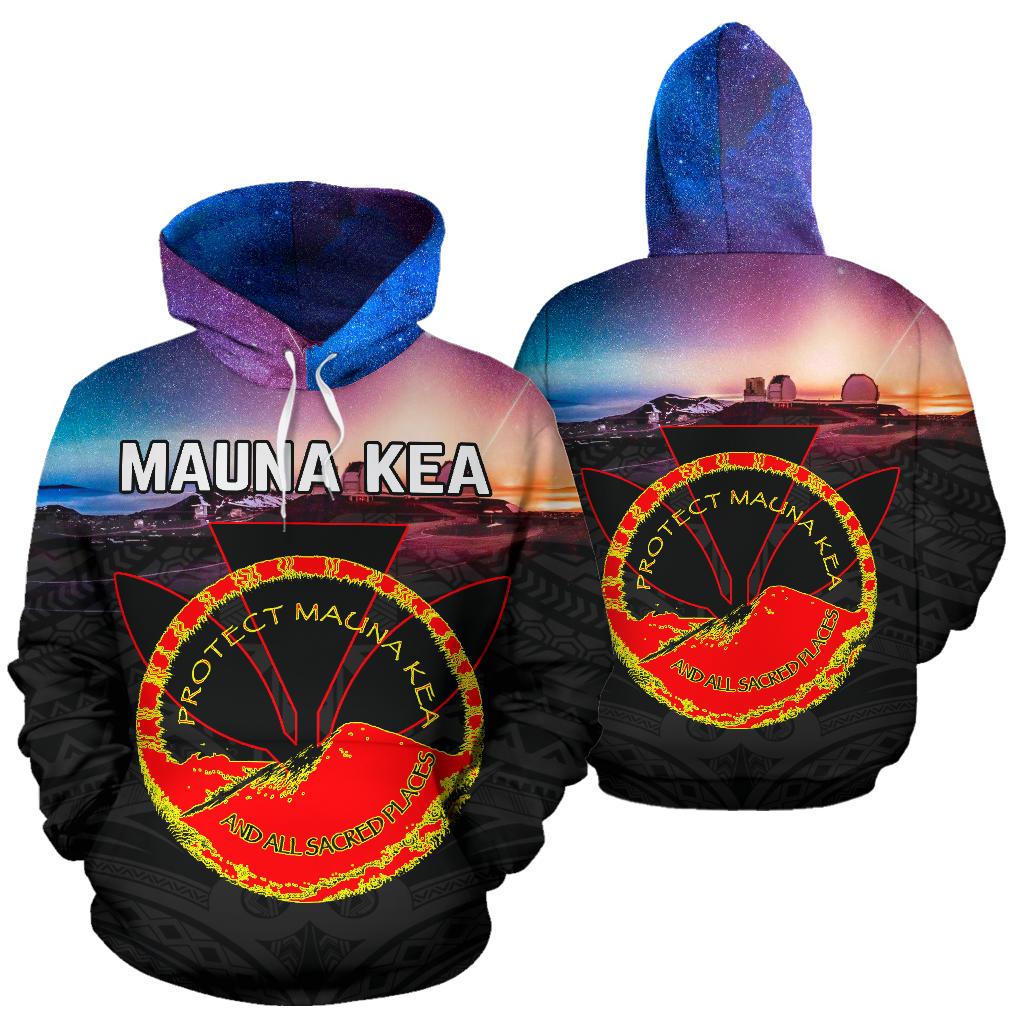 Mauna Kea Hoodie Mauna Kea Panorama Unisex Black - Polynesian Pride